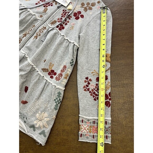 NWT Johnny Was Zuzu R49423-9 Tiered Hoodie Jacket Hooded Coat Size M $270 JWLA - Picture 11 of 12